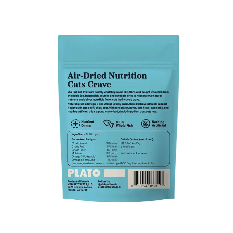 Plato air-dried baltic sprat 1.5oz back of package