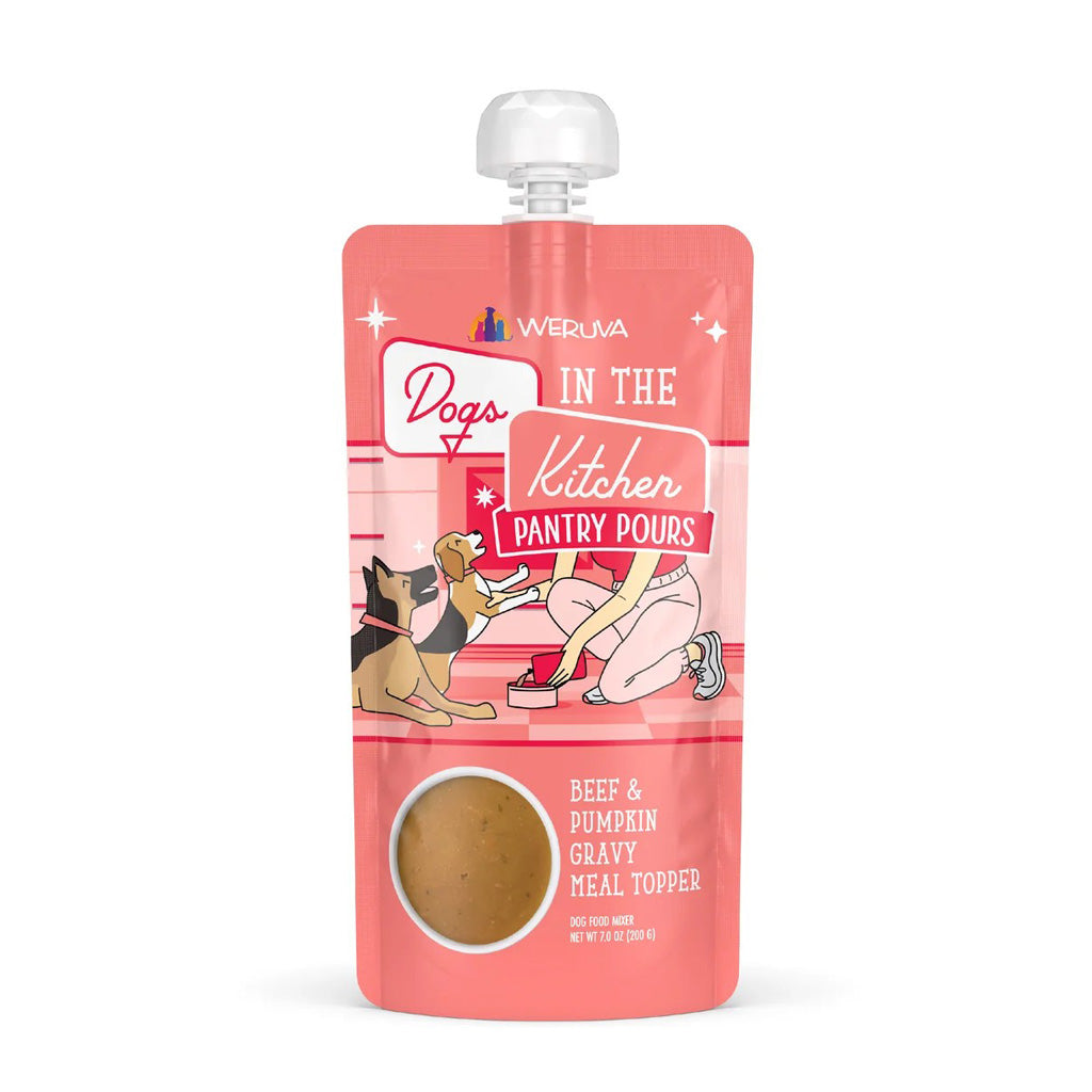 Weruva Dogs in the Kitchen Pantry Pours Beef and Pumpkin Gravy Meal Topper 7oz pouch