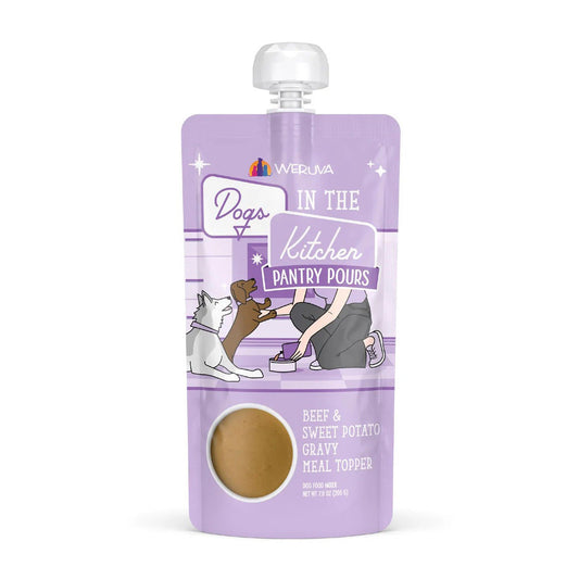 Weruva Dogs in the Kitchen Pantry Pours Beef and Sweet Potato Gravy Meal Topper 7oz pouch