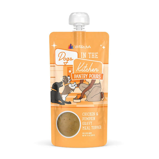 Weruva Dogs in the Kitchen Pantry Pours Chicken and Pumpkin Gravy Meal Topper 7oz pouch