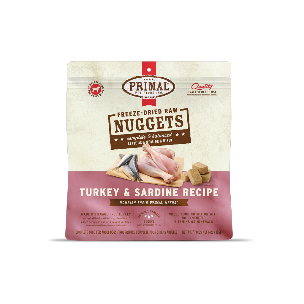 *Turkey & Sardine Freeze-dried Raw Nuggets 14oz
