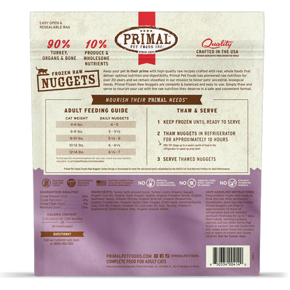 *Turkey Frozen Raw Cat Food 3lb