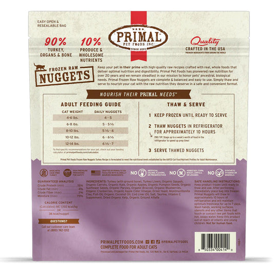 *Turkey Frozen Raw Cat Food 3lb