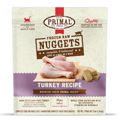 *Turkey Frozen Raw Cat Food 3lb