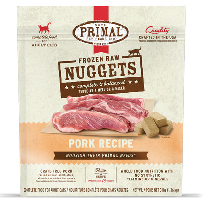 *Pork Frozen Raw Cat Food 3lb
