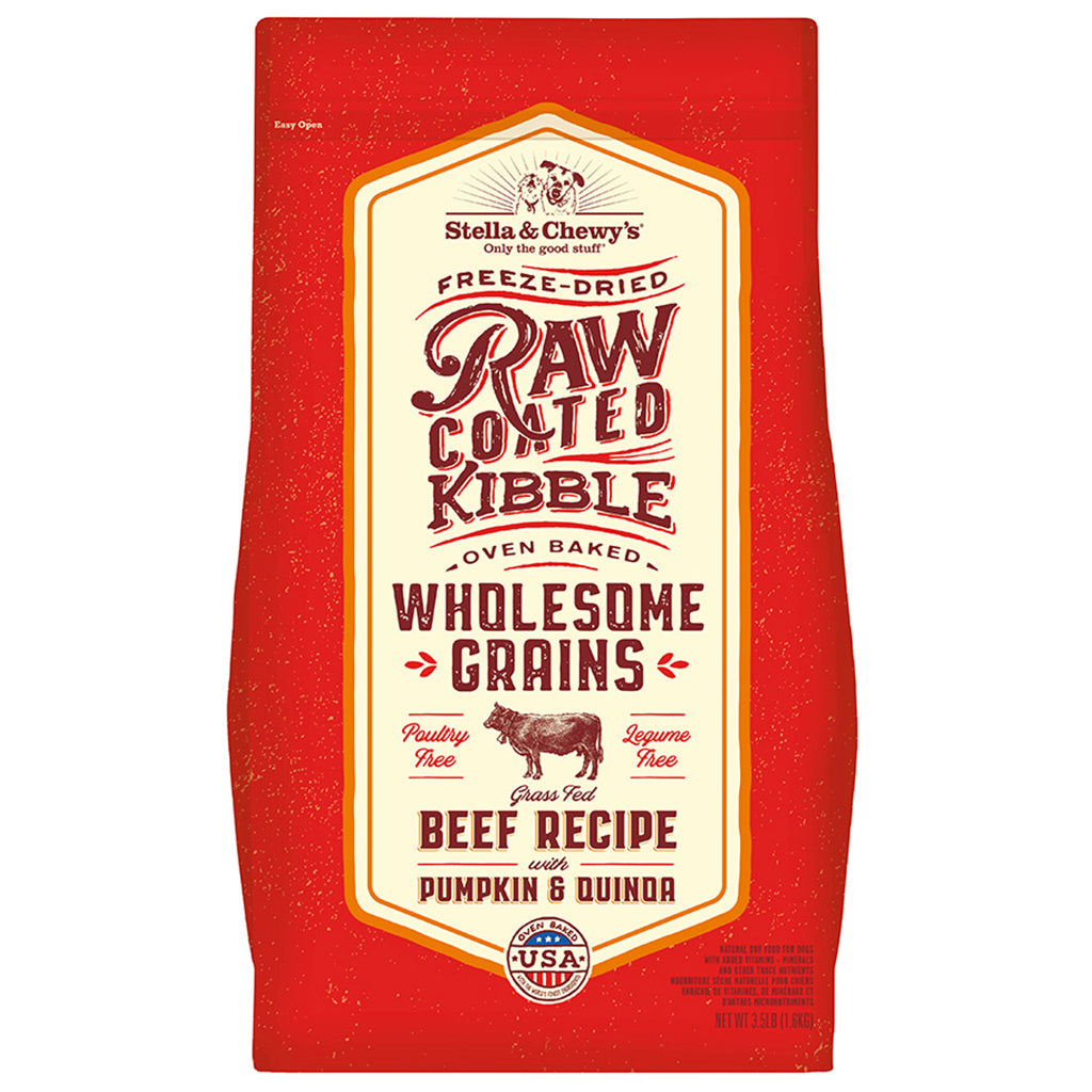 Beef with Pumpkin & Quinoa Raw Coated Kibble Wholesome Grains