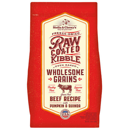 Beef with Pumpkin & Quinoa Raw Coated Kibble Wholesome Grains