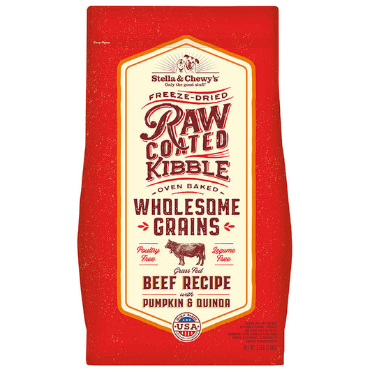 Beef with Pumpkin & Quinoa Raw Coated Kibble Wholesome Grains