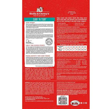 Frozen Raw Surf n' Turf 6lb back of bag