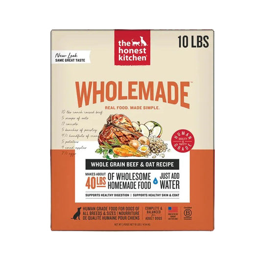 The Honest Kitchen Wholemade whole grain beef and oat recipe 10lb box