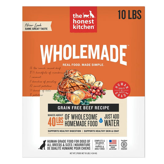 The Honest Kitchen Wholemade grain free beef recipe 10lb box