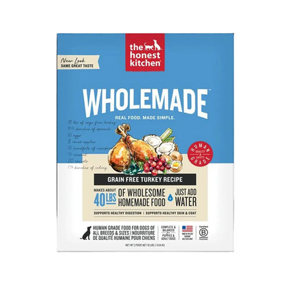 The Honest Kitchen Wholemade grain free turkey recipe 10lb box