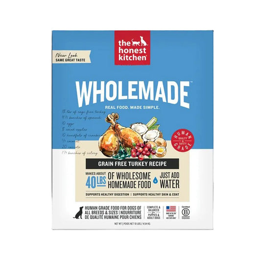The Honest Kitchen Wholemade grain free turkey recipe 10lb box