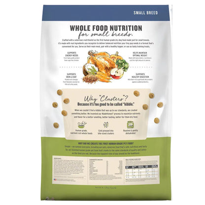 The Honest Kitchen Whole Food Clusters small breed grain free chicken recipe back of bag