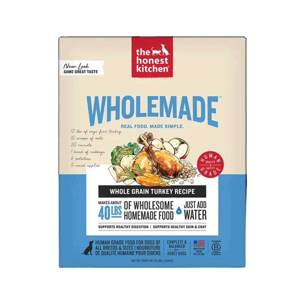 The Honest Kitchen Wholemade whole grain turkey recipe 10lb box