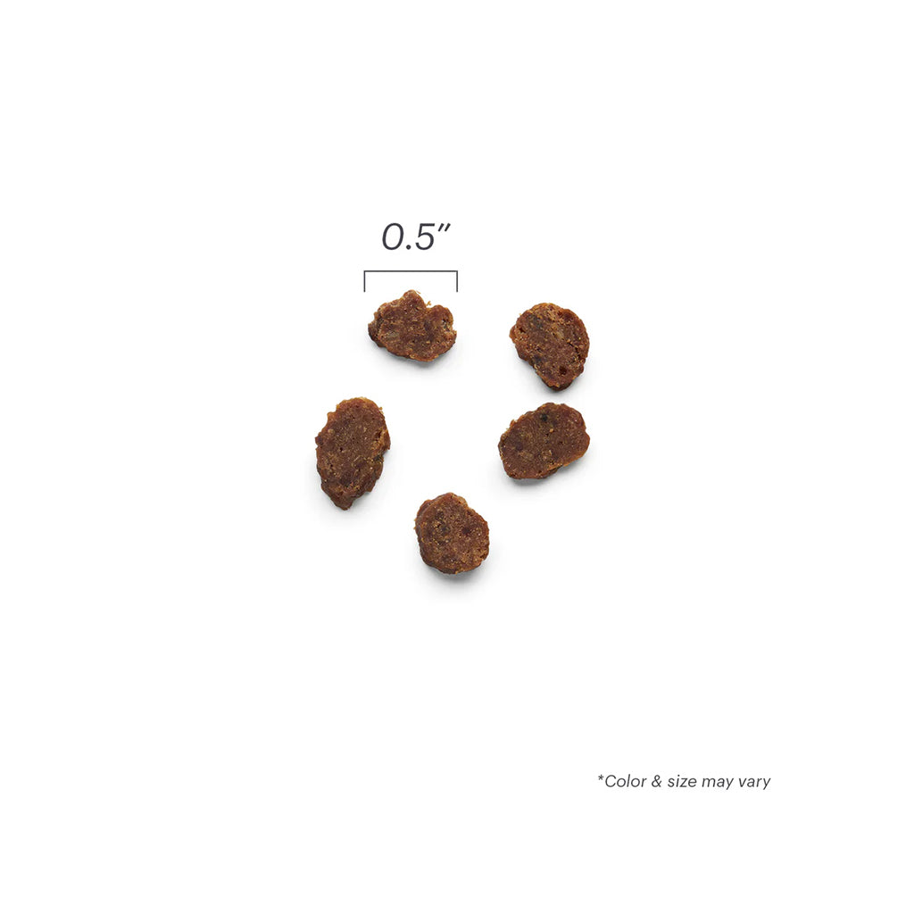 Meaty Littles Beef and Salmon measurements. 