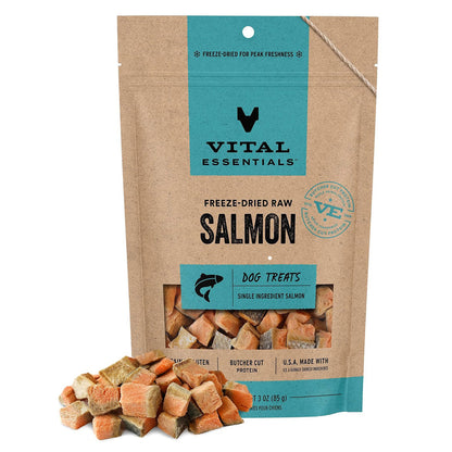 Vital Essentials Freeze-Dried Raw Salmon Dog Treats 3oz 