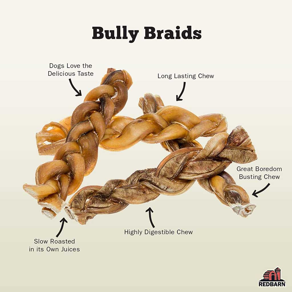 Highlights of 12" Thick Braided Bully Sticks Odor Free