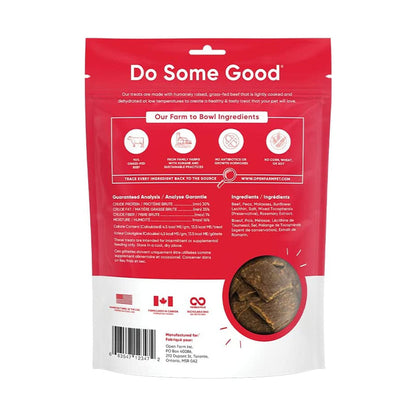 Dehydrated Beef Treats 4.5oz back of bag 