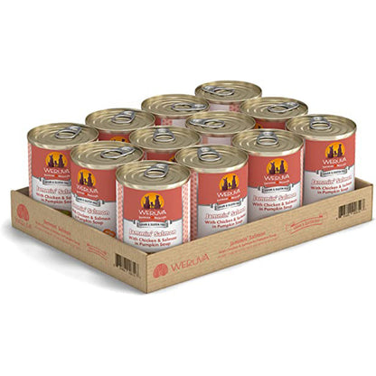 Jammin' Salmon with Chicken & Salmon in Pumpkin Soup Canned Food for Dogs case of 12 
