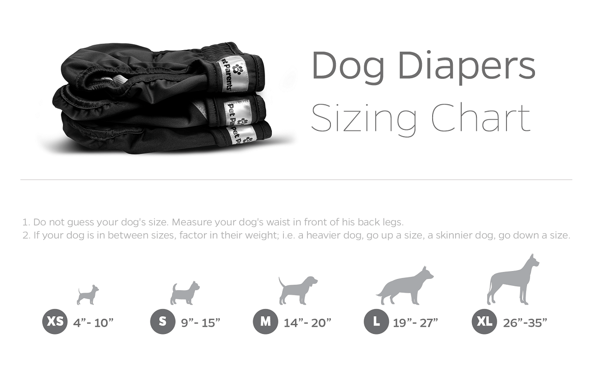 Dog diaper sizing chart
