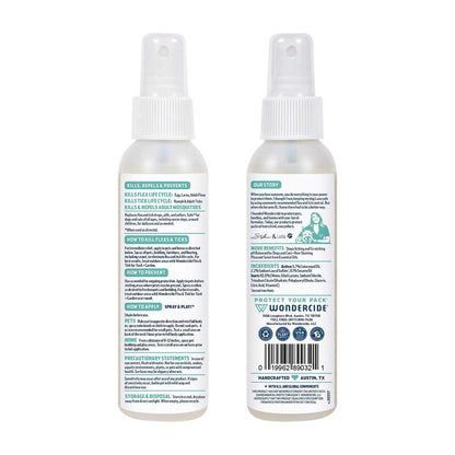 Cedarwood Scent Flea & Tick back of bottle 