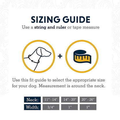 Chain Reaction Martingale Collar sizing guide.