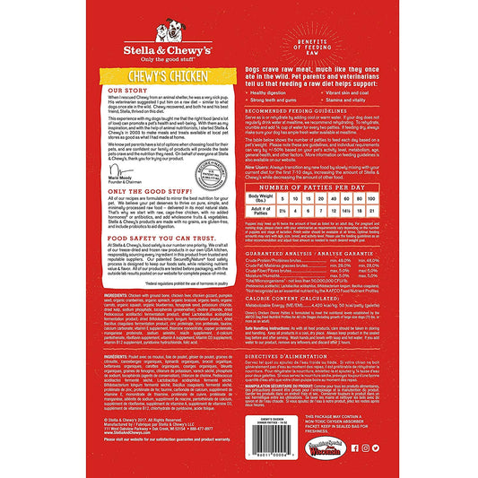 Freeze-dried Raw Dinner Patties Chewy’s Chicken - Bancroft Pet Shop