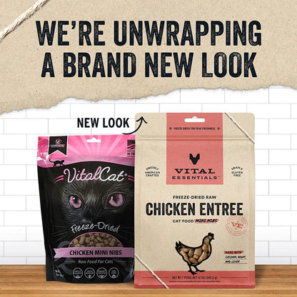 Chicken Mini Nibs Freeze-Dried for Cats 12oz new look 