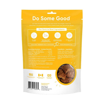 Dehydrated Chicken Treats 4.5oz back of bag.