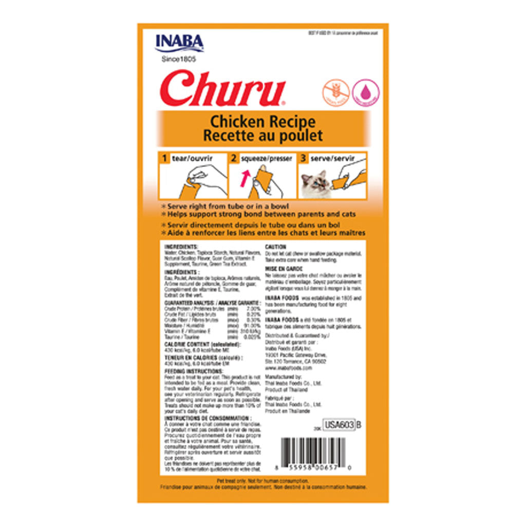Churu Chicken 4 Pack back of package