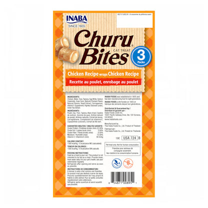 Churu Bites Chicken Wrapped Chicken 3 Pack back of package.