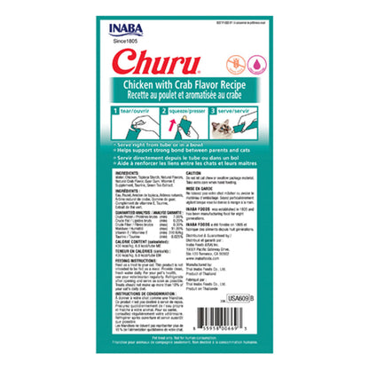 Churu Chicken with Crab 4 Pack back of package.