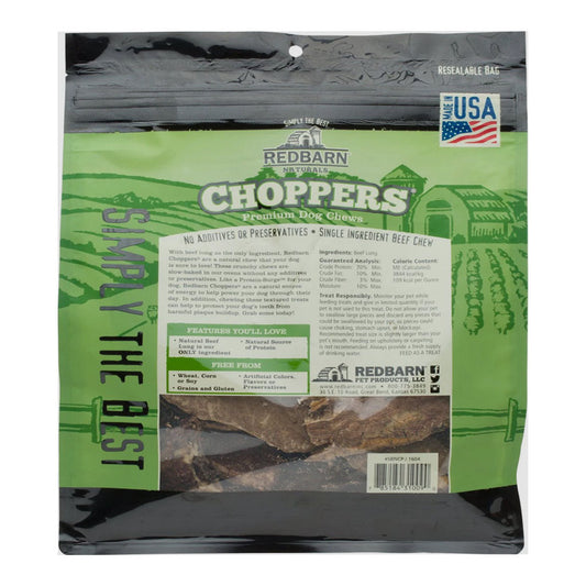 Choppers Beef Lung 9oz back of bag