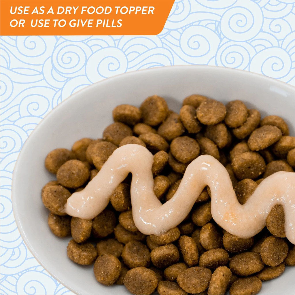 Churu Chicken used as a topper on kibble.