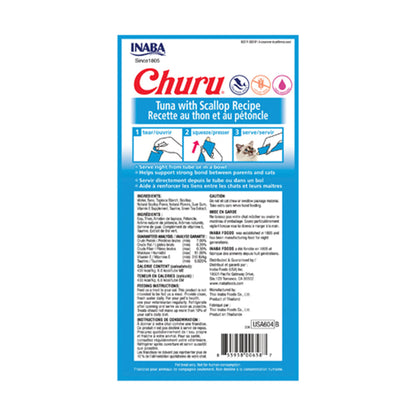 Churu Tuna with Scallop 4 Pack back of package.