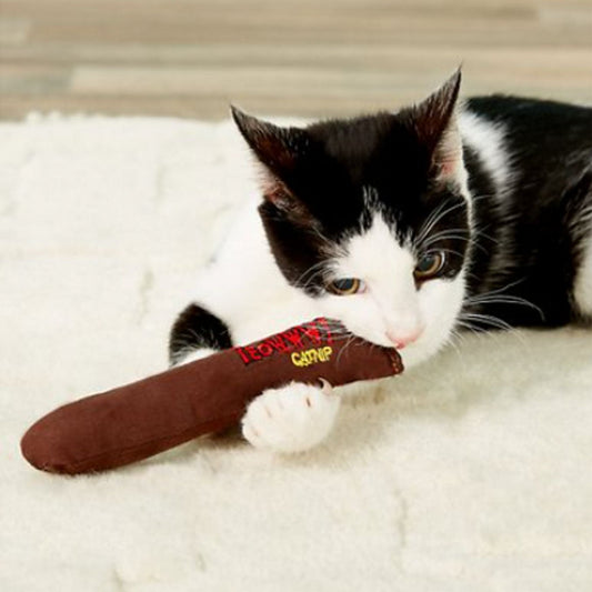 Cat playing with Catnip Cigar Cat Toy