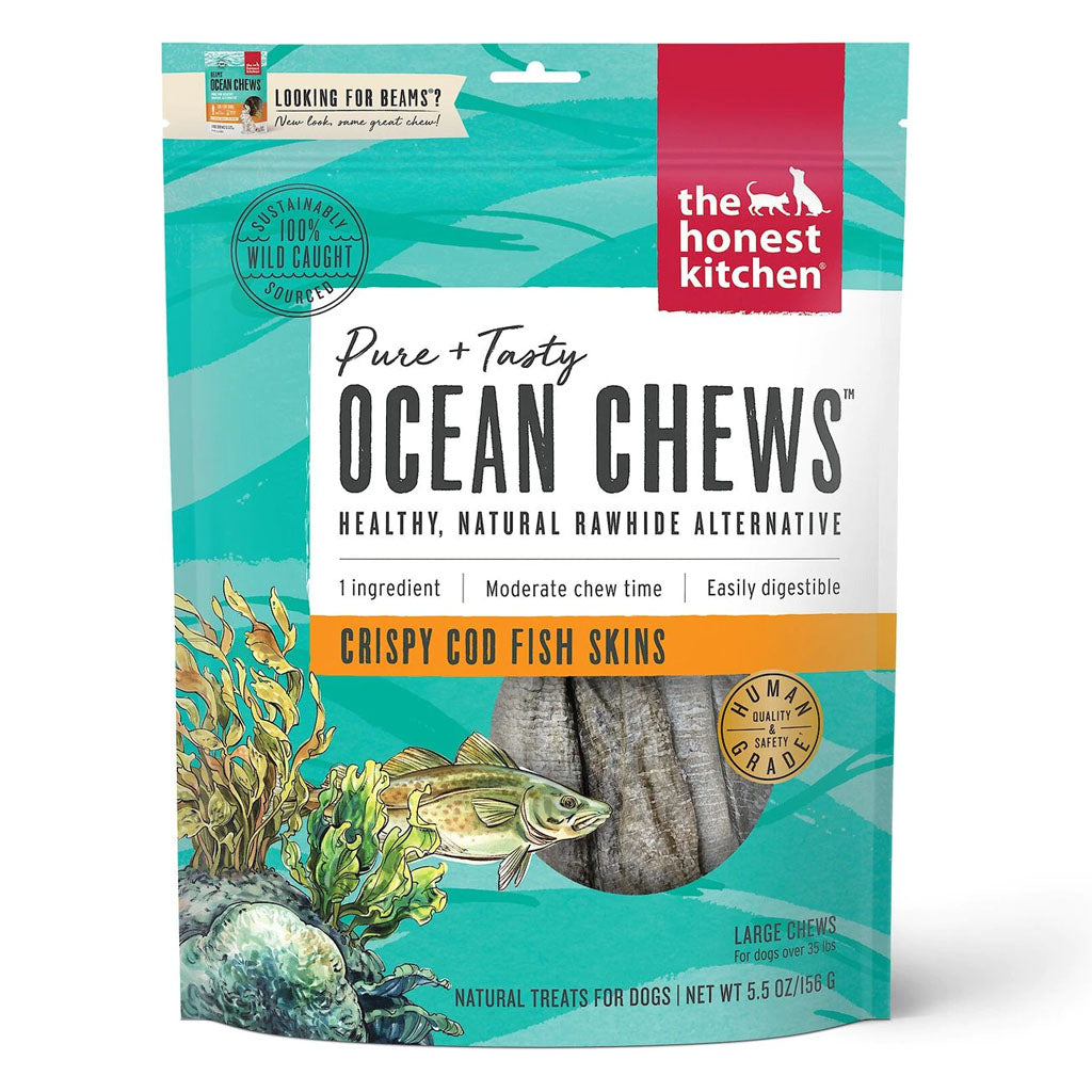 Ocean Chews Cod Fish Skin Beams 