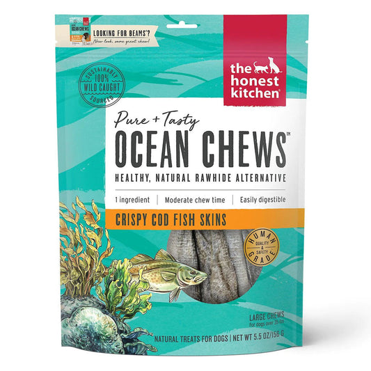 Ocean Chews Cod Fish Skin Beams 
