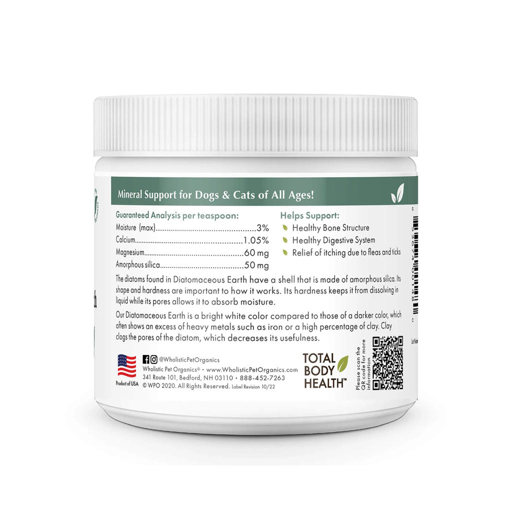 Diatomaceous Earth back of container