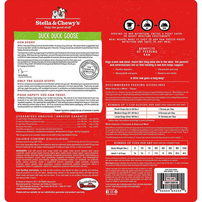 Duck Meal Mixers 3.5oz back of bag 