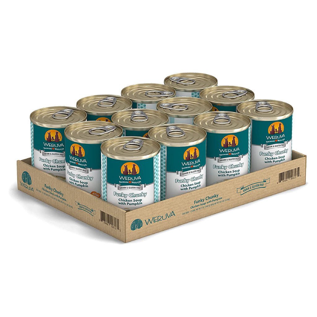 Funky Chunky Chicken Soup with Pumpkin Canned Food for Dogs 14oz case