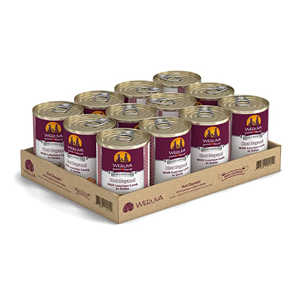 Hot Dayam! with Luscious Lamb in Gelee Canned Food for Dogs 14oz case of 12 
