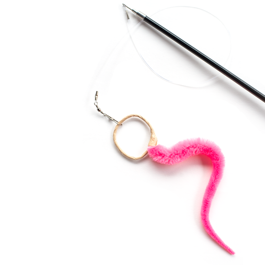 Pink A-Lure-Ring - Ring with tail - Wand Attachment toy