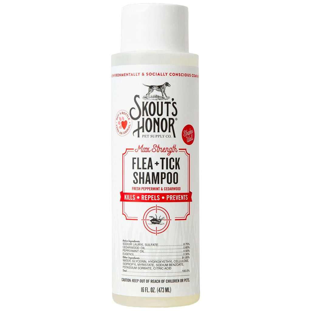 Flea & Tick Dog Shampoo 16 oz