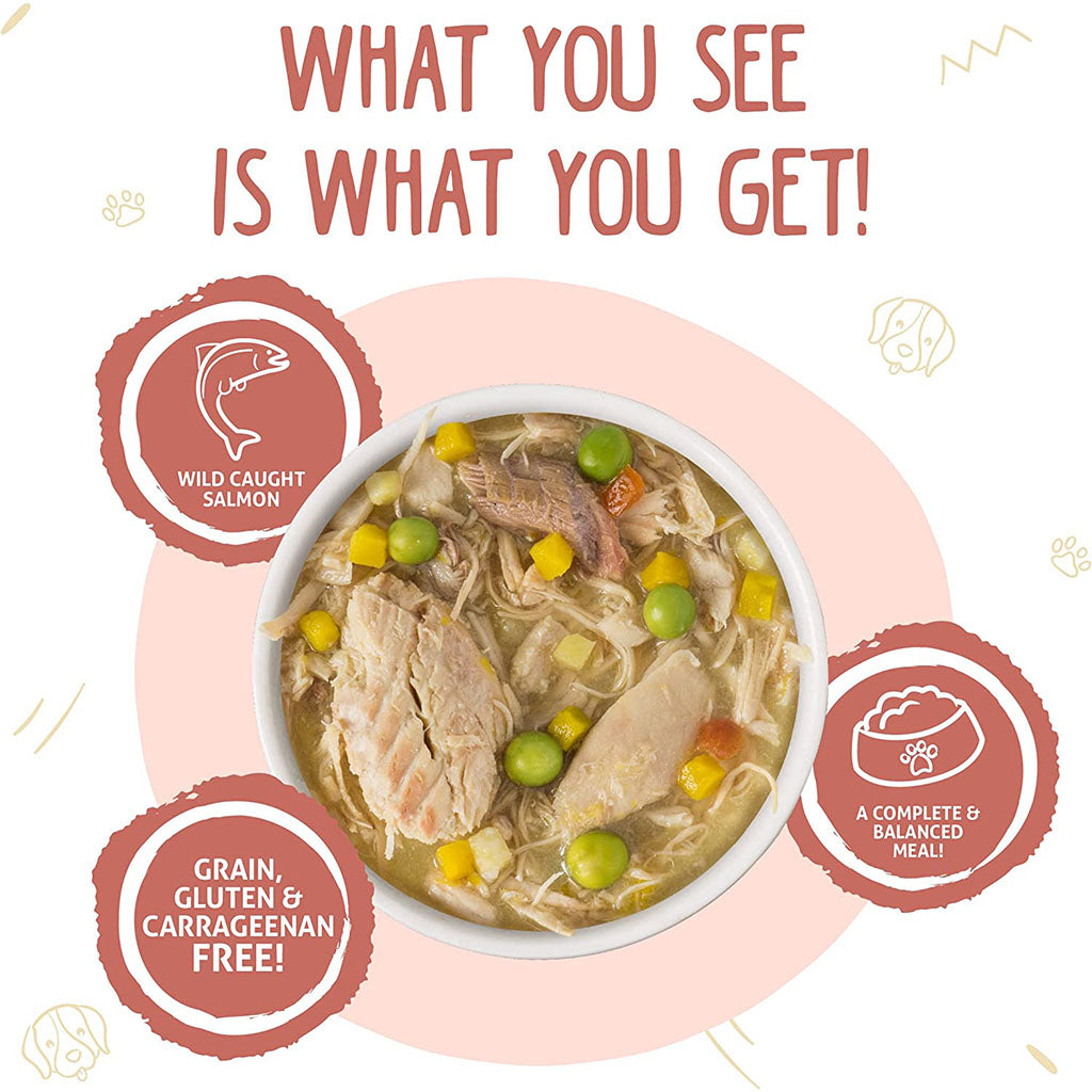 Jammin' Salmon with Chicken & Salmon in Pumpkin Soup in a bowl. 