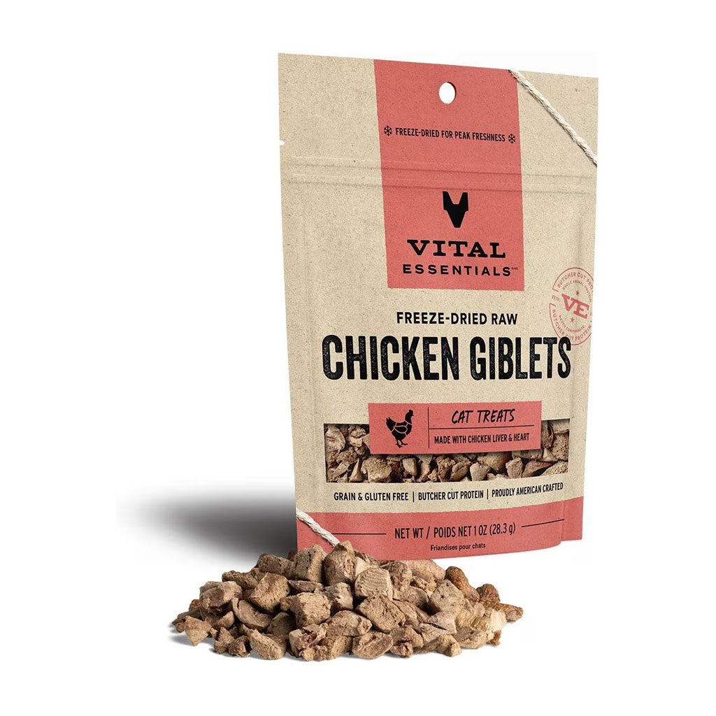 Freeze-dried Chicken Giblets Treat for Cats 1oz