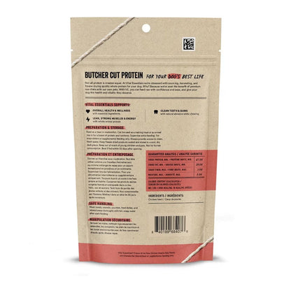 Freeze-dried Chicken Hearts for Dogs back of bag. 