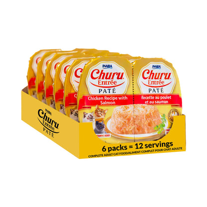 Inaba Churu Entrée paté Chicken with Salmon Recipe display box
