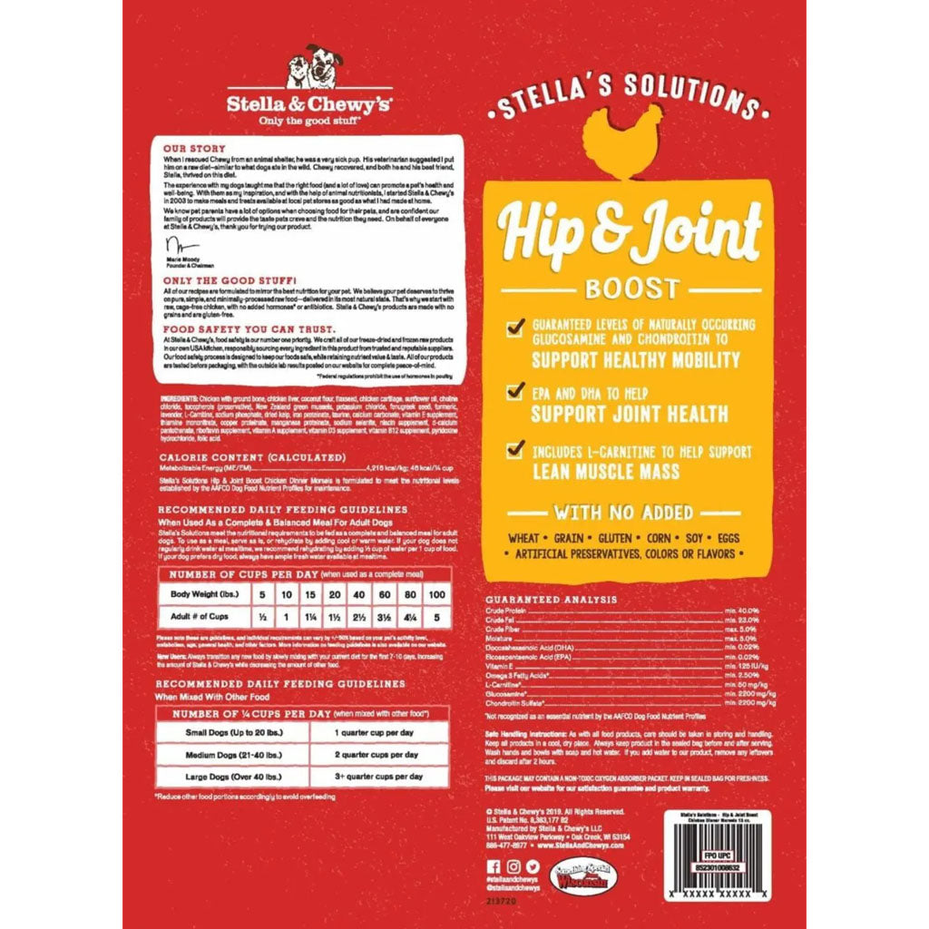 *Stella's Solutions Hip & Joint Boost Freeze-Dried Raw Cage-Free Chicken Dinner Morsels 13oz